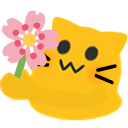 blobCat_holding_flower